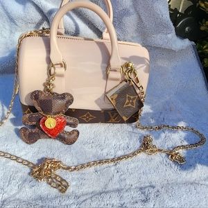 Customized purse with real Louis Vuitton extras added